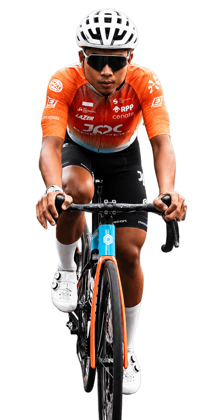 Jakarta Pro Cycling rider racing on a road bike
